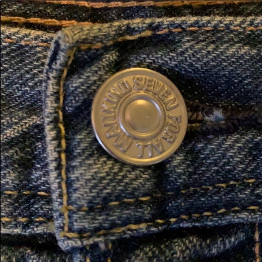 7 For All Mankind Winston Denim Mini Skirt Size 30 Made in USA 100% Cotton Y2K - Picture 4 of 7